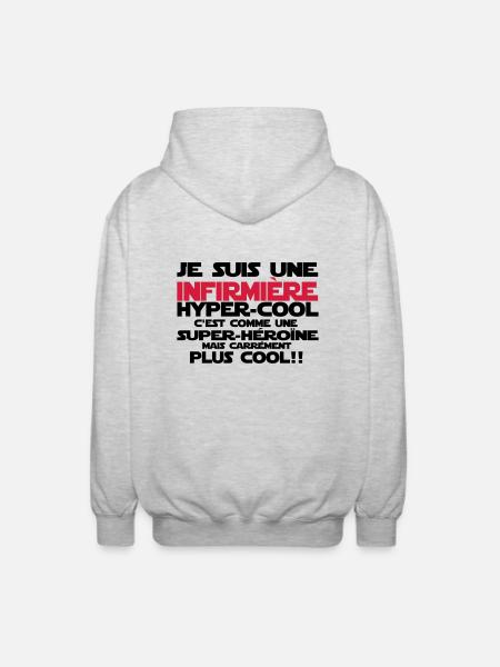 une infirmière hyper-cool - Veste à capuche unisexe - gris clair chiné