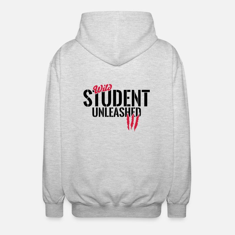 Wilder Student entfesselt - Veste à capuche unisexe - gris clair chiné