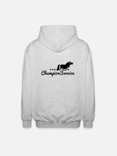 Champion Service - Turniertrottel - Unisex Kapuzenjacke - Hellgrau meliert