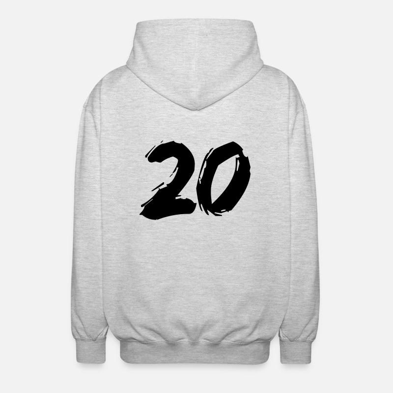 Brushed 20 - Unisex Kapuzenjacke - Hellgrau meliert