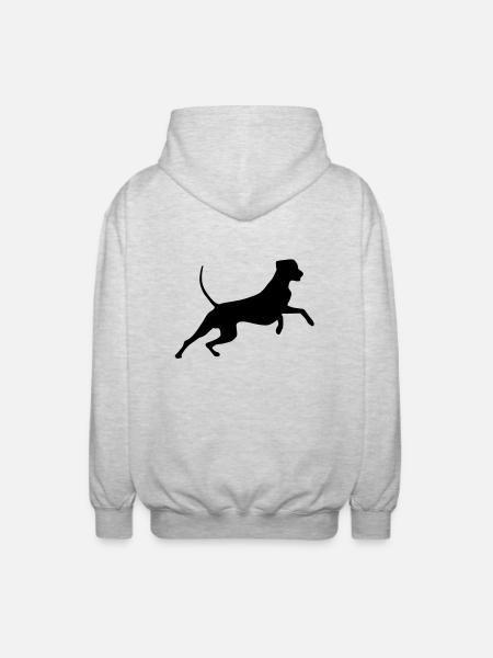 rhodesian_ridgeback_cb - Unisex Hooded Jacket - light heather grey