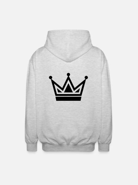 crown8 - Unisex Hooded Jacket - light heather grey