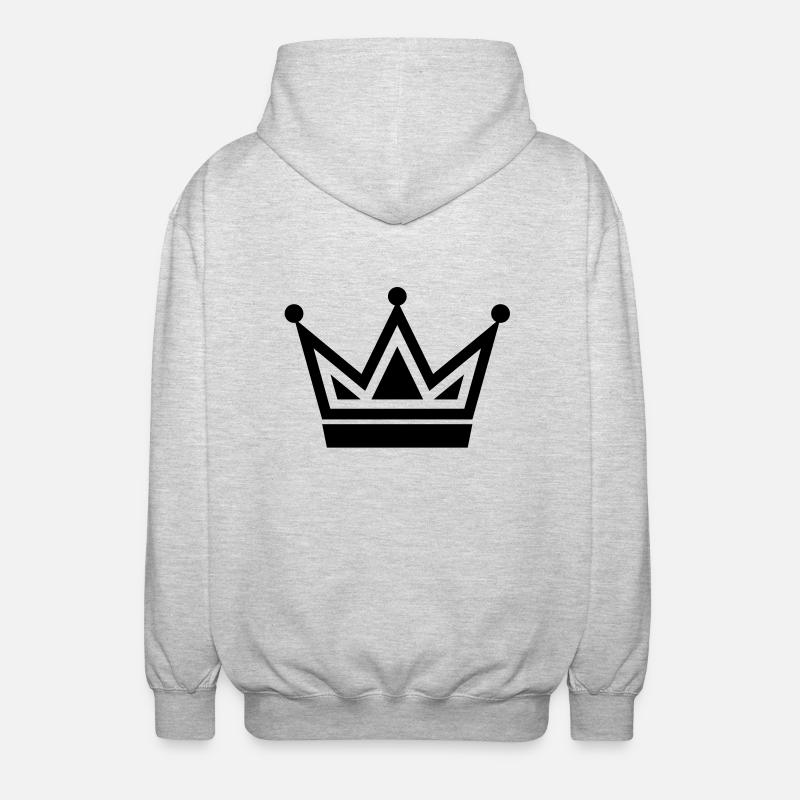 crown8 - Veste à capuche unisexe - gris clair chiné