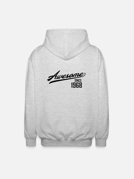 Awesome Since 1968 - Unisex Kapuzenjacke - Hellgrau meliert