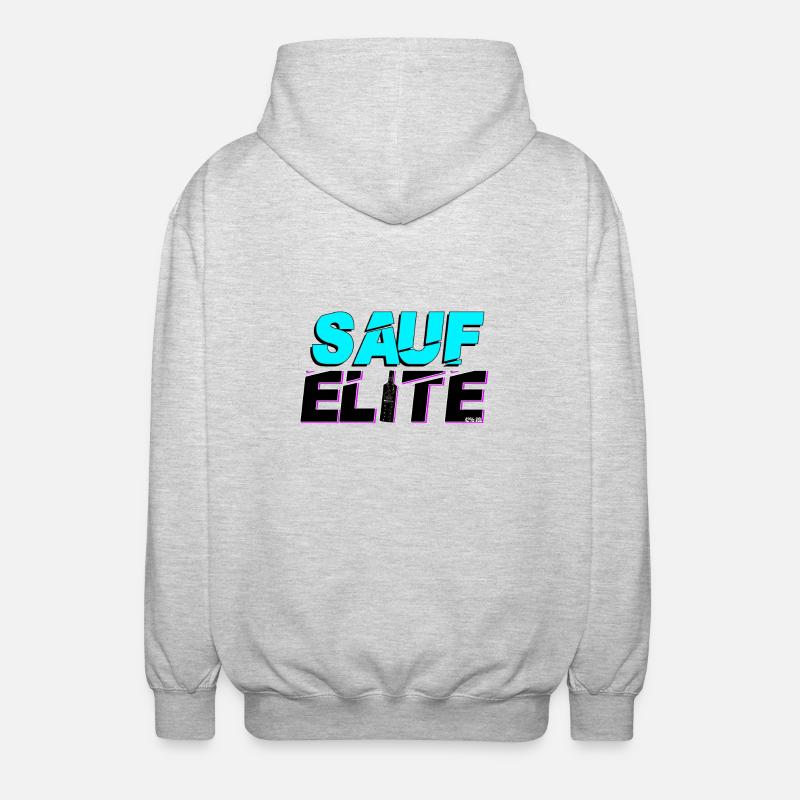 SAUF ELITE - Unisex Kapuzenjacke - Hellgrau meliert