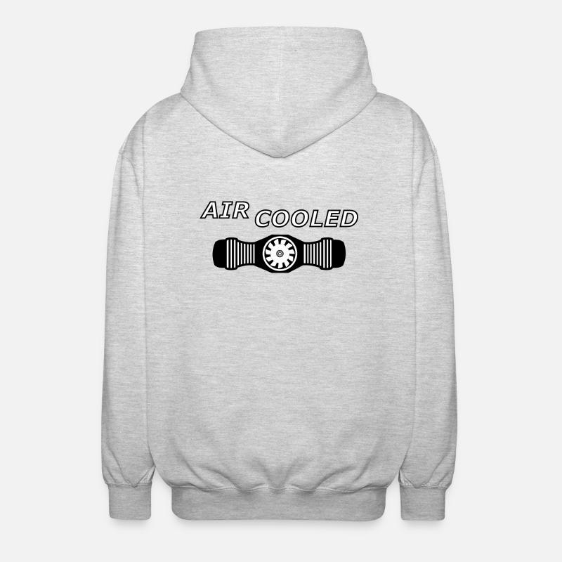 Air Cooled - Boxer Engine - Aircooled - Unisex Hooded Jacket - light heather grey