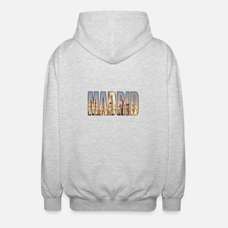 MADRID SPANIEN - Unisex Kapuzenjacke - Hellgrau meliert