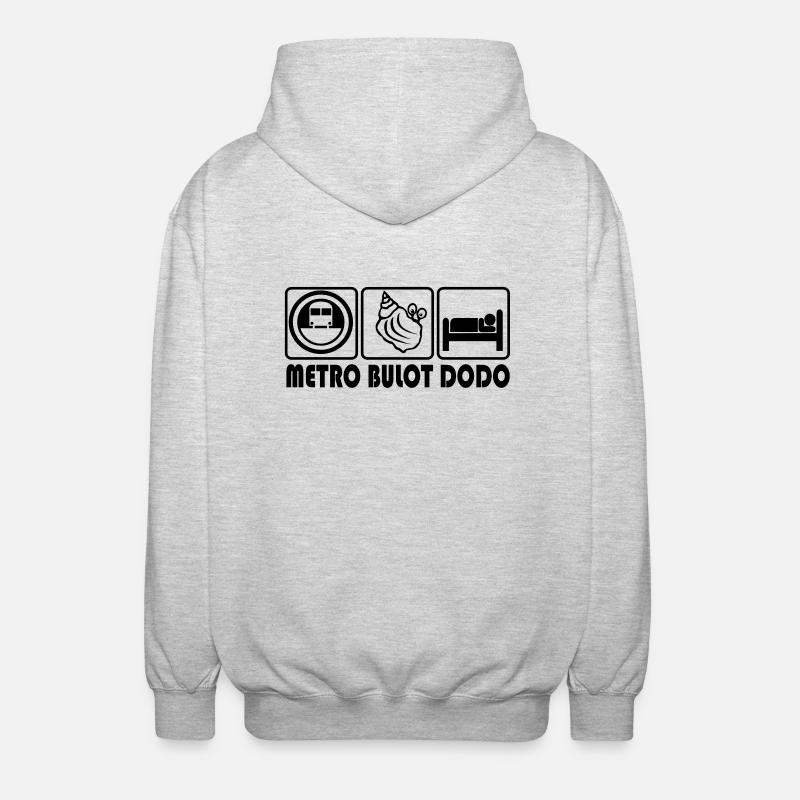 Metro whelk dodo - Unisex Kapuzenjacke - Hellgrau meliert