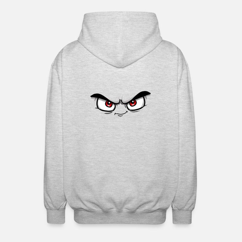 Rotes Gesicht - Unisex Kapuzenjacke - Hellgrau meliert