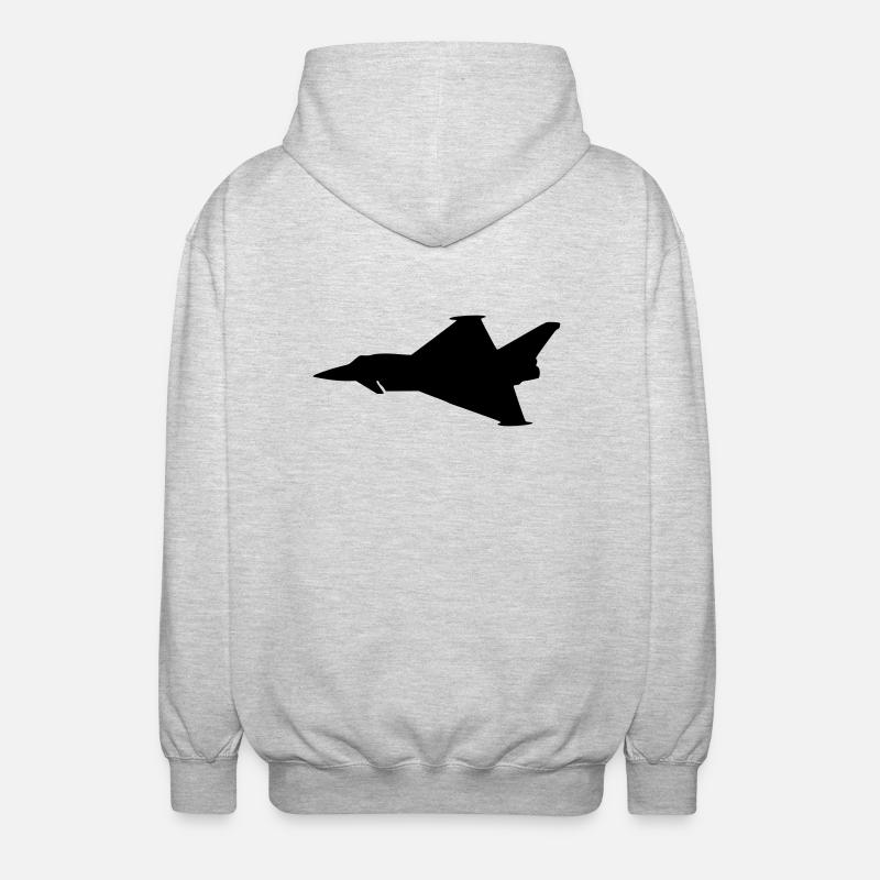 EF2000 Typhoon - Veste à capuche unisexe - gris clair chiné