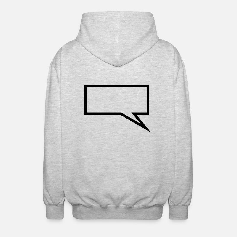 sprechblase - Unisex Kapuzenjacke - Hellgrau meliert