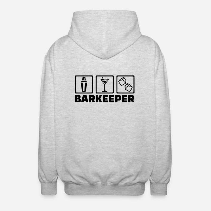 Barkeeper - Unisex Kapuzenjacke - Hellgrau meliert