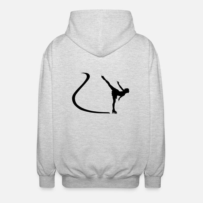 Eiskunstlauf - Unisex Kapuzenjacke - Hellgrau meliert