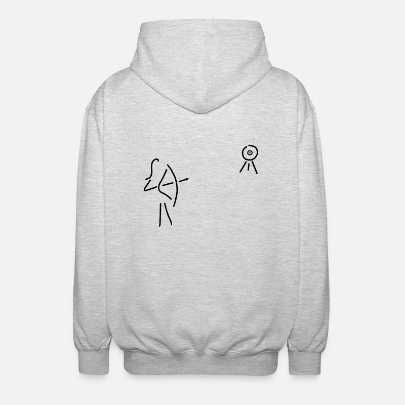 bogenschütze - Unisex Kapuzenjacke - Hellgrau meliert