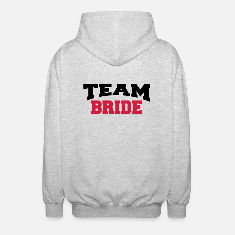 Team Bride - Veste à capuche unisexe - gris clair chiné