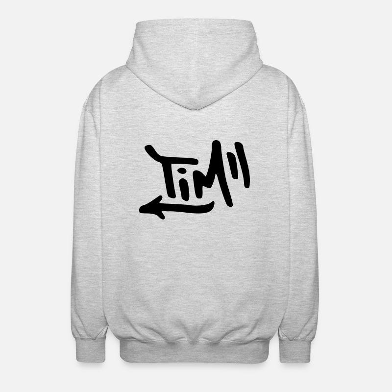 Graffiti Tim - Unisex Kapuzenjacke - Hellgrau meliert