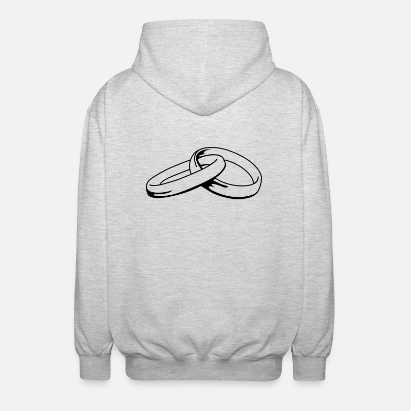 eheringe_01 - Unisex Kapuzenjacke - Hellgrau meliert