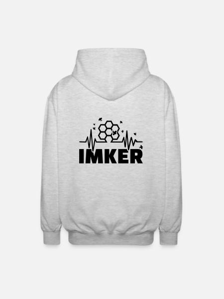 Imker - Unisex Kapuzenjacke - Hellgrau meliert