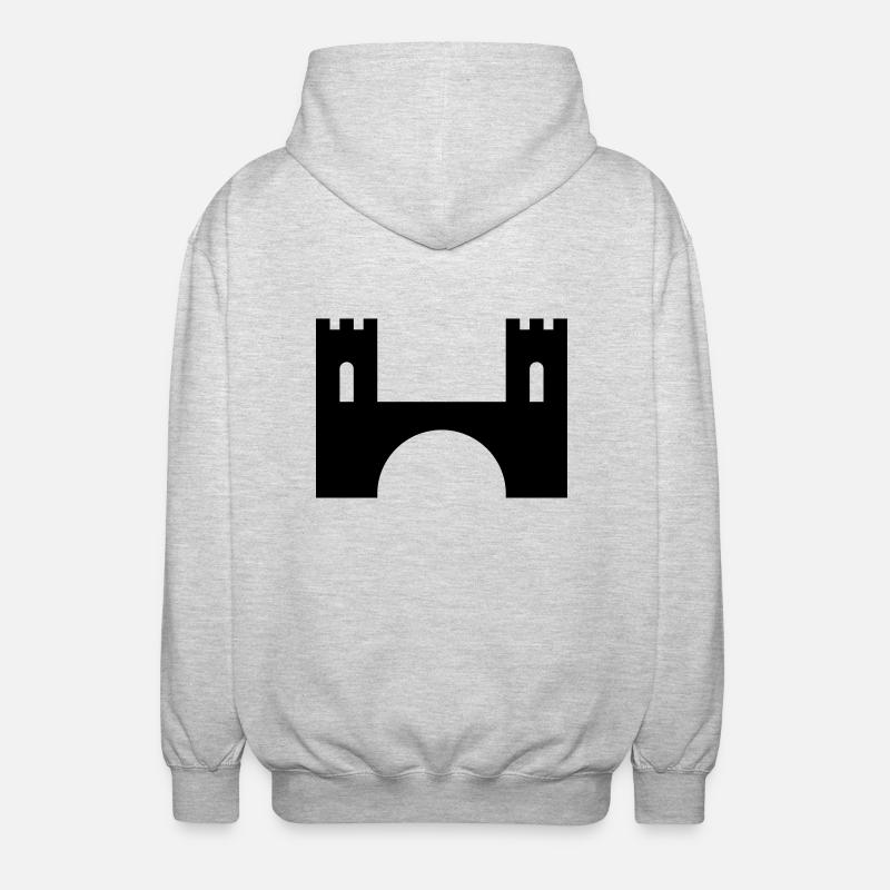 Brücke - Unisex Kapuzenjacke - Hellgrau meliert