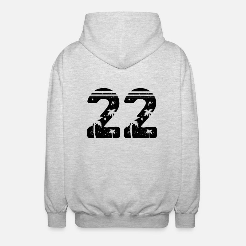 22 - Unisex Kapuzenjacke - Hellgrau meliert