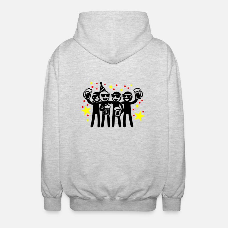 Équipe de fête d’anniversaire - Veste à capuche unisexe - gris clair chiné