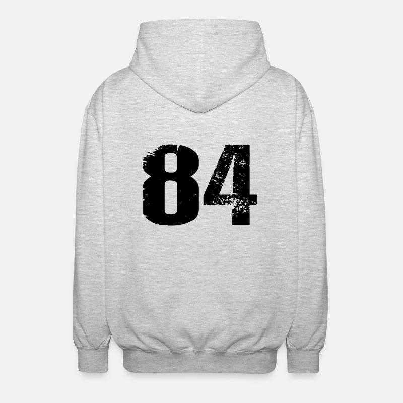 Maillot à numéros 84 - Veste à capuche unisexe - gris clair chiné
