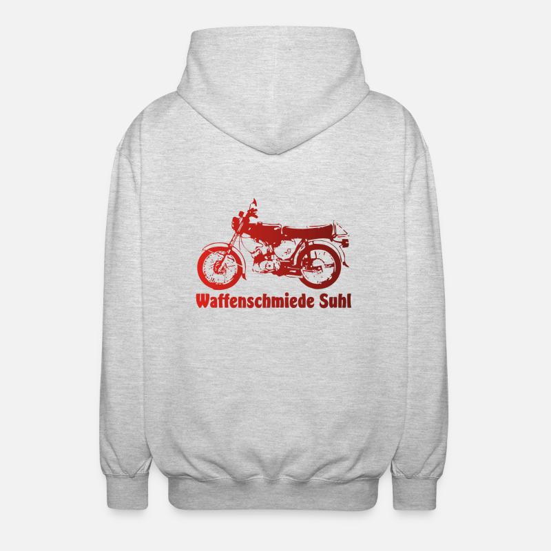 Simson S51 Waffenschmiede - Unisex Kapuzenjacke - Hellgrau meliert
