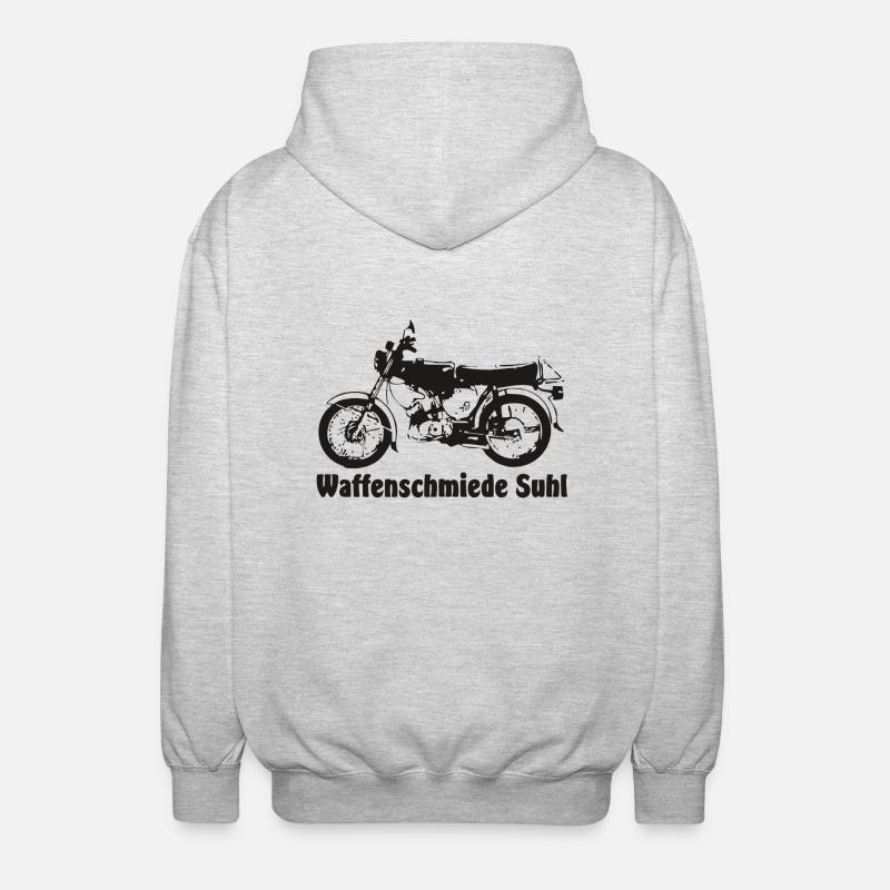 Simson S51 Waffenschmiede - Unisex Kapuzenjacke - Hellgrau meliert