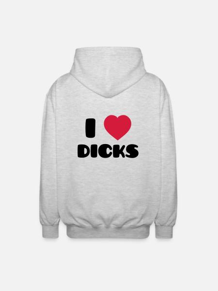 I Love Dicks - Veste à capuche unisexe - gris clair chiné