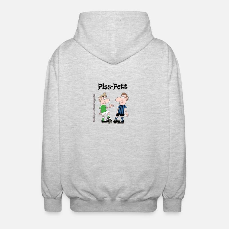 Piss-Pott - Unisex Kapuzenjacke - Hellgrau meliert