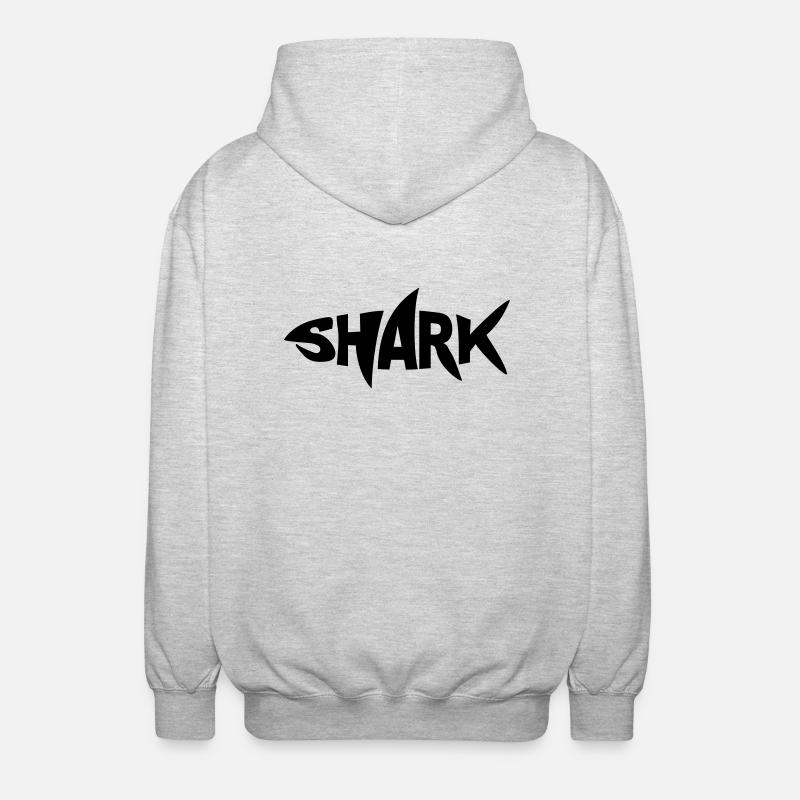 shark - Veste à capuche unisexe - gris clair chiné