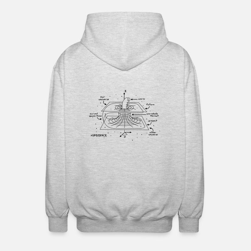 Wormhole - Veste à capuche unisexe - gris clair chiné