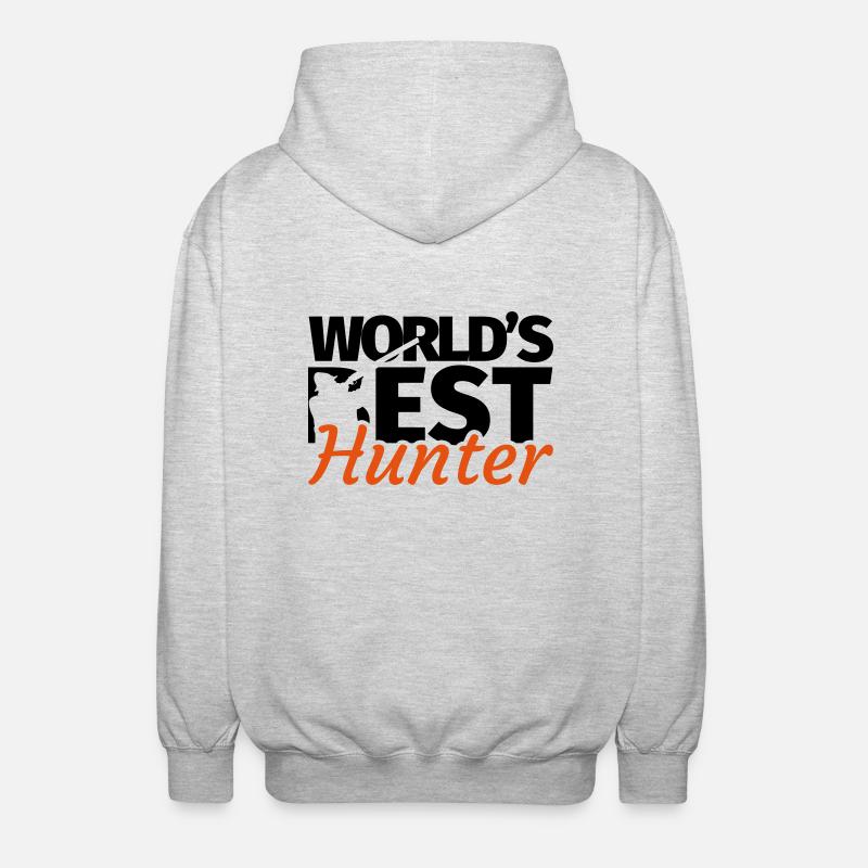 Jagen Jagd Jäger - Unisex Kapuzenjacke - Hellgrau meliert
