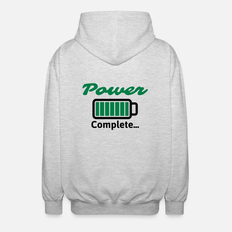 Power Complete... - Unisex Kapuzenjacke - Hellgrau meliert