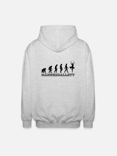 Männerballett Evolution Ballerina - Unisex Kapuzenjacke - Hellgrau meliert