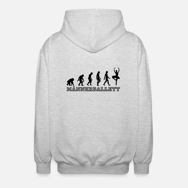 Männerballett Evolution Ballerina - Unisex Kapuzenjacke - Hellgrau meliert