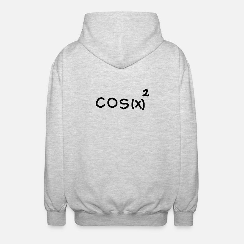 cos (x) ² + sin (x) ² = 1 - Felpa unisex con cappuccio - grigio chiaro melange