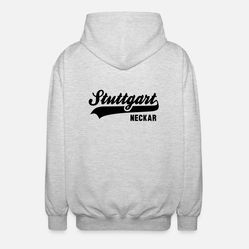 Stuttgart Neckar - Unisex Kapuzenjacke - Hellgrau meliert
