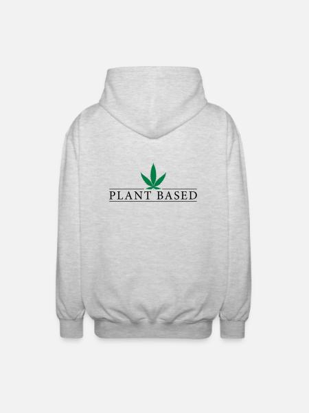 Plant Based - Unisex Kapuzenjacke - Hellgrau meliert
