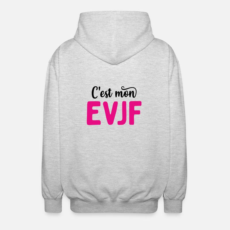 C'est mon evjf mariage - Veste à capuche unisexe - gris clair chiné