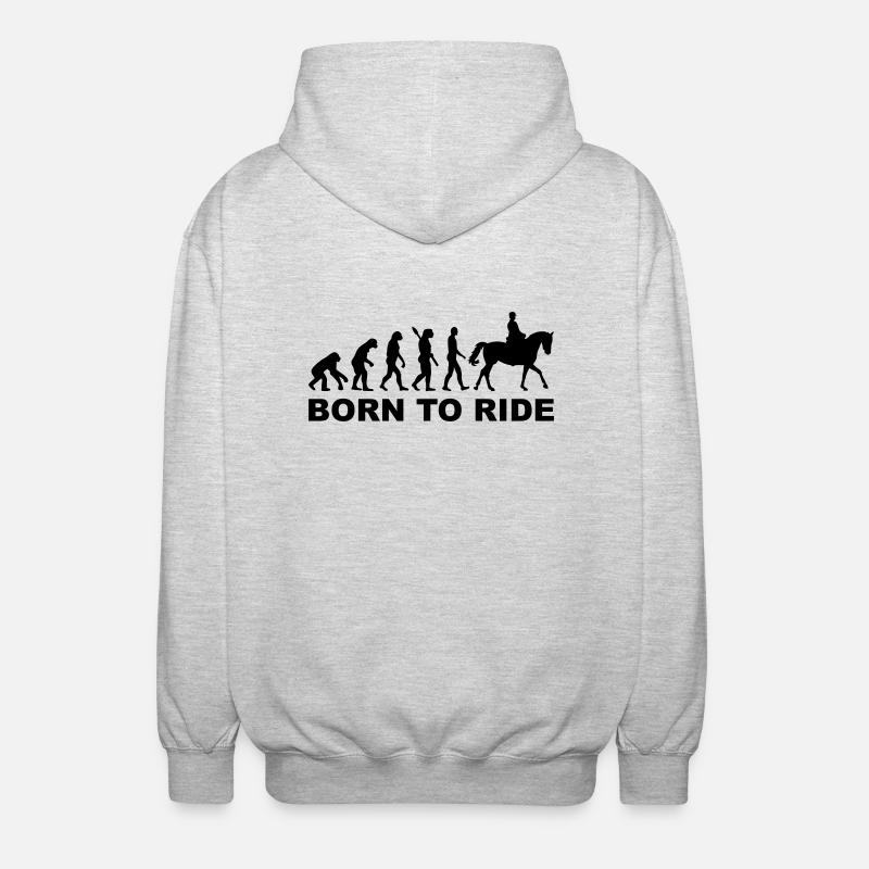 Evolution Riding - Unisex Hooded Jacket - light heather grey