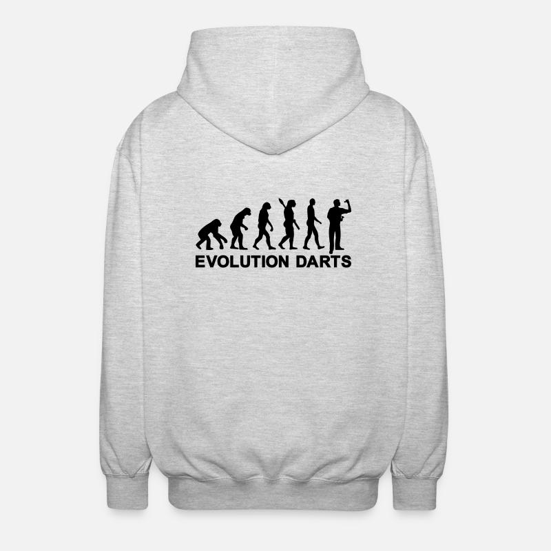 Evolution Darts - Unisex Kapuzenjacke - Hellgrau meliert