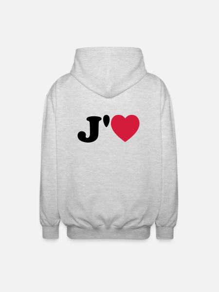 j aime - Unisex Kapuzenjacke - Hellgrau meliert