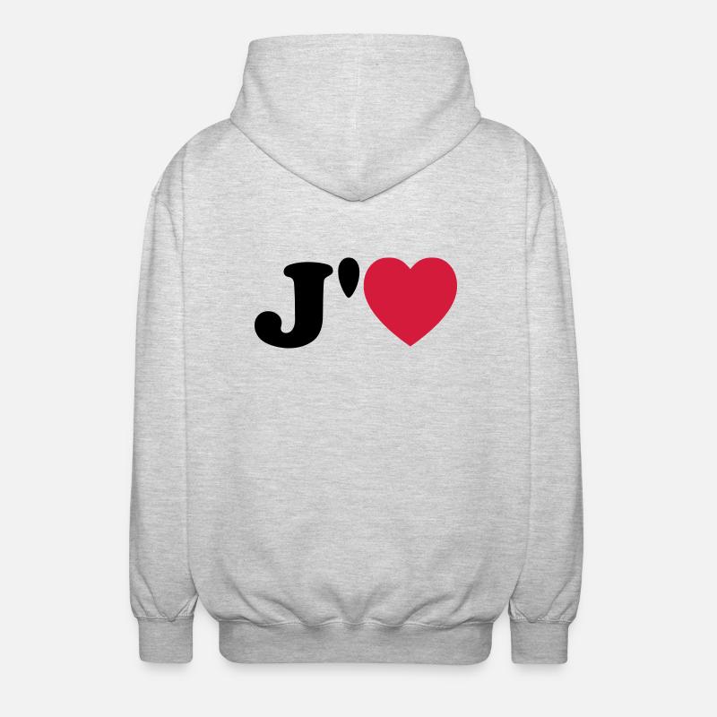 j`aime base - Veste à capuche unisexe - gris clair chiné