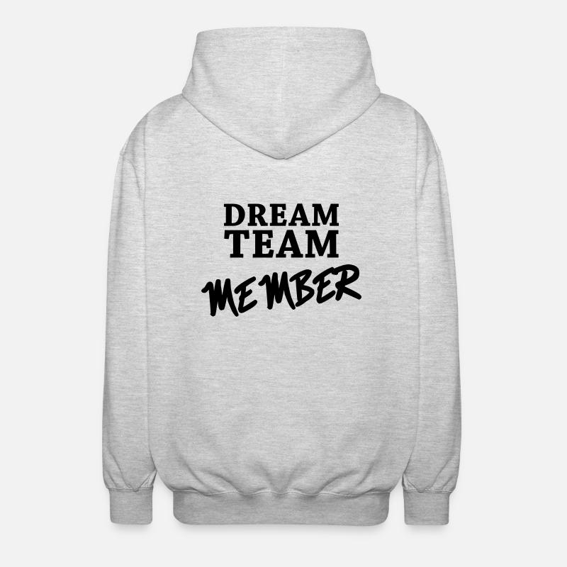 Dream Team Member - Unisex Hooded Jacket - light heather grey