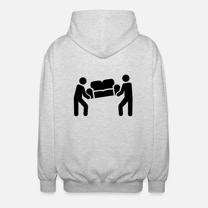 Relocation - Unisex Hooded Jacket - light heather grey