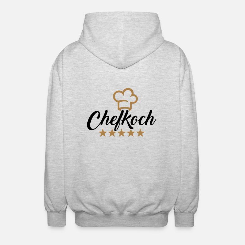 Chefkoch - Unisex Kapuzenjacke - Hellgrau meliert