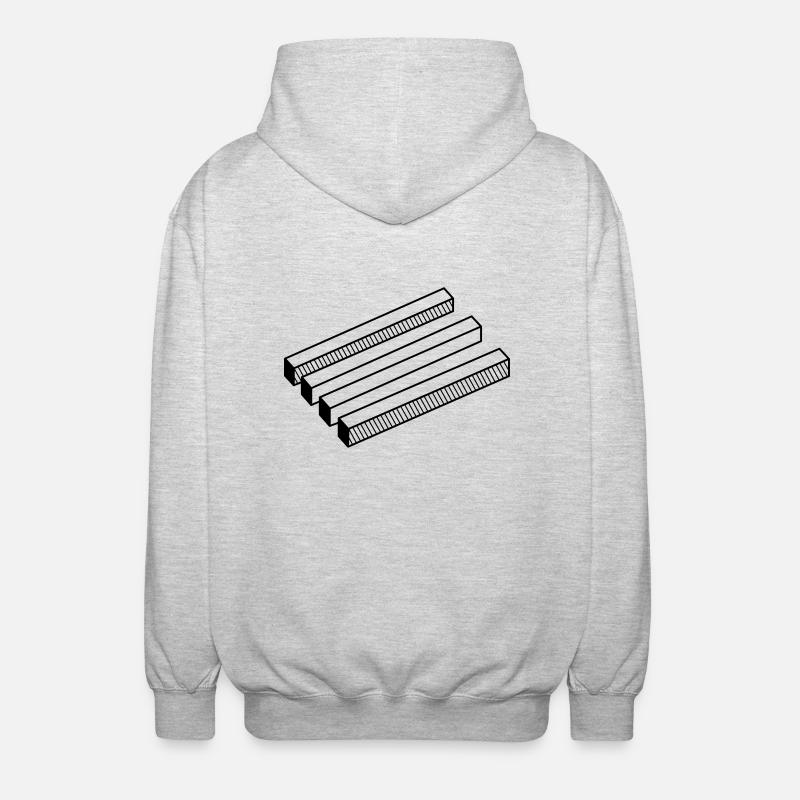 optische Täuschung - Unisex Kapuzenjacke - Hellgrau meliert
