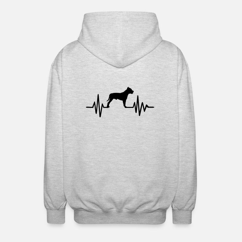 Pit Bull Terrier - Unisex Hooded Jacket - light heather grey