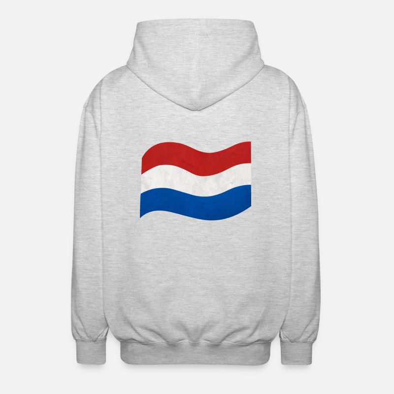 Drapeau des Pays-Bas - Veste à capuche unisexe - gris clair chiné
